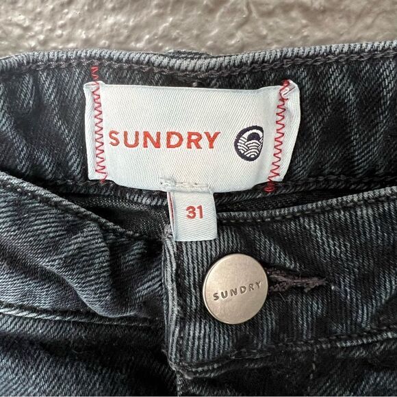 Anthropologie Sundry Stars Ultra High-Rise Straight Black Jeans - Picture 8 of 13